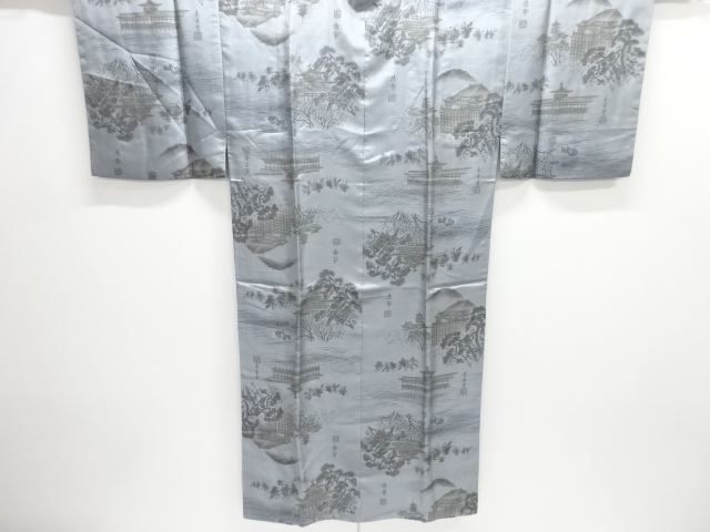 JAPANESE KIMONO / TEMPLE LANDSCAPE PATTERN MENS JUBAN () FOR MEN